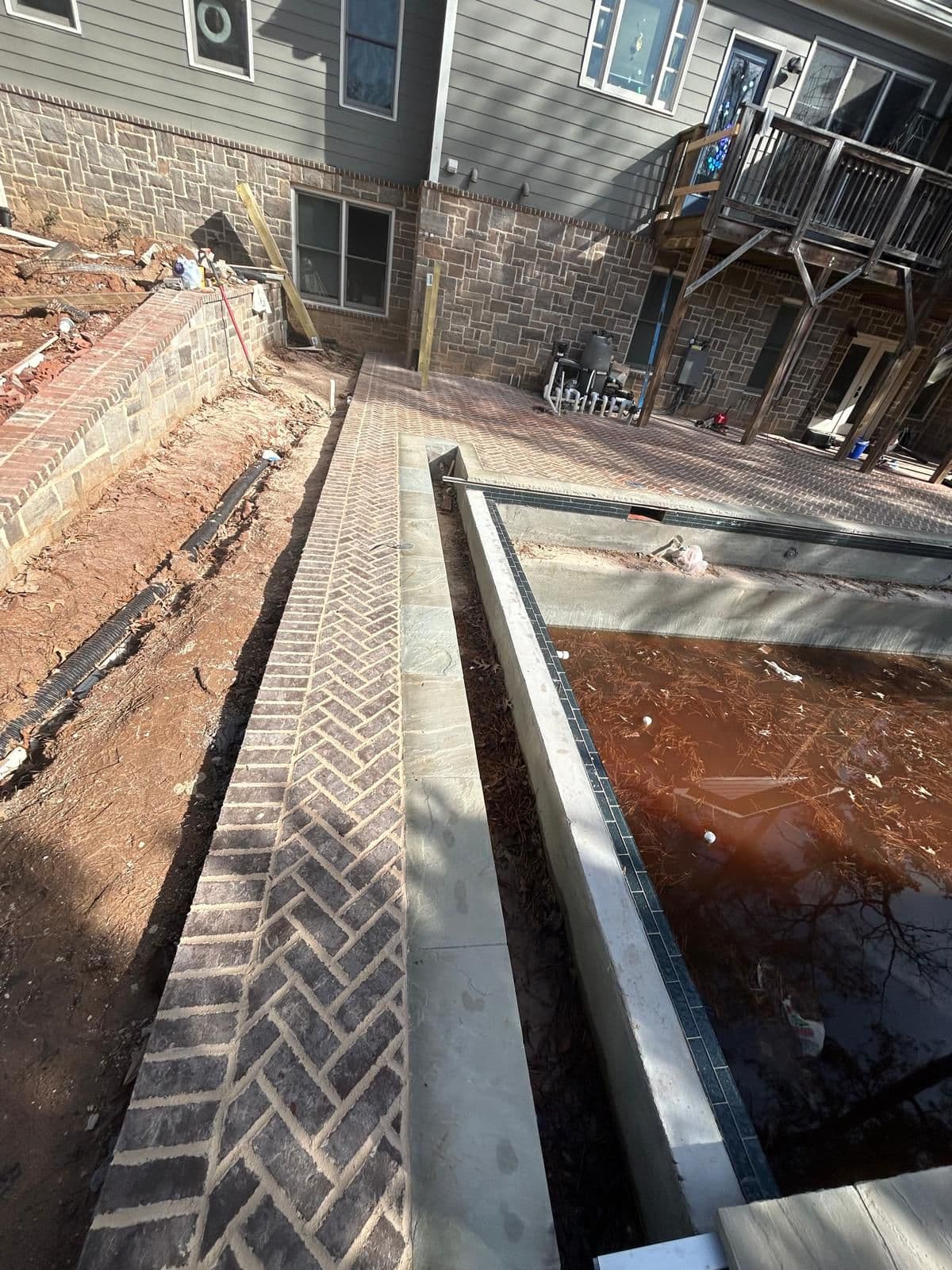 Travertine pool deck and patio project