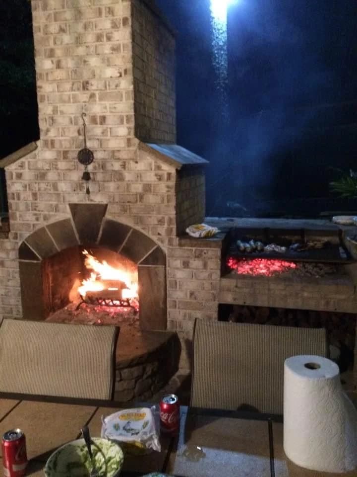 Interior fireplace with stone or brick in North Atlanta, GA by Escobar Masonry & Hardscapes